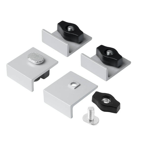 POWERTEC 4PK Bi-Directional Short Stop Kit, T Track Stop Block for T-Track Woodworking, Sanding, and Routing, 71821