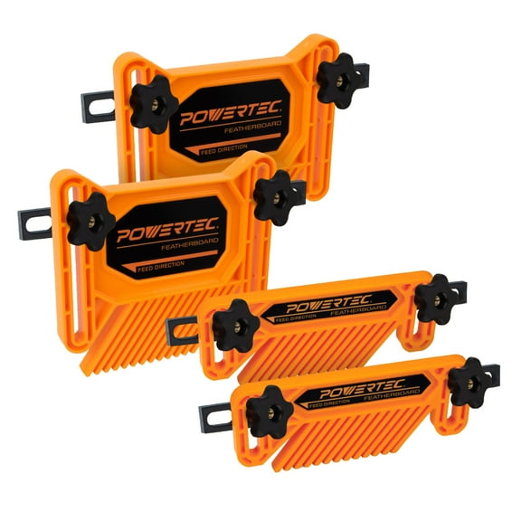 POWERTEC 4PK Featherboards for Table Saw, Router Table, Router Fence and Band Saw. Woodworking Tools & Accessories To Reduce Kickback and Increase Safety (72027)