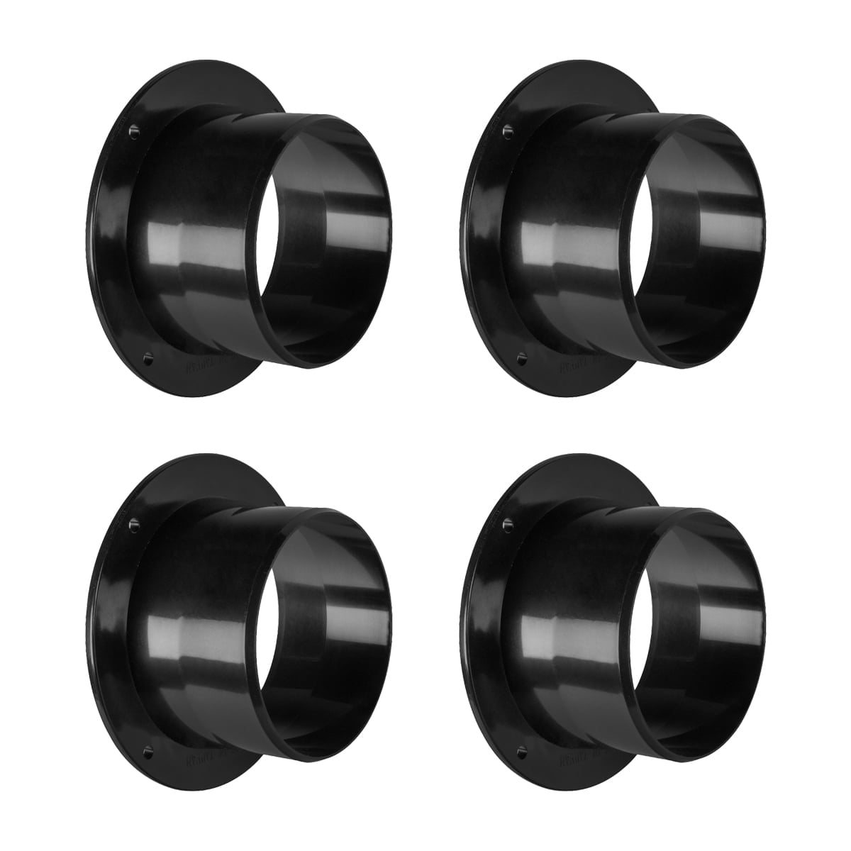POWERTEC 4PK Inlet Flange, 4 Inch OD Dust Collection Ducting Connector, 70126- P4