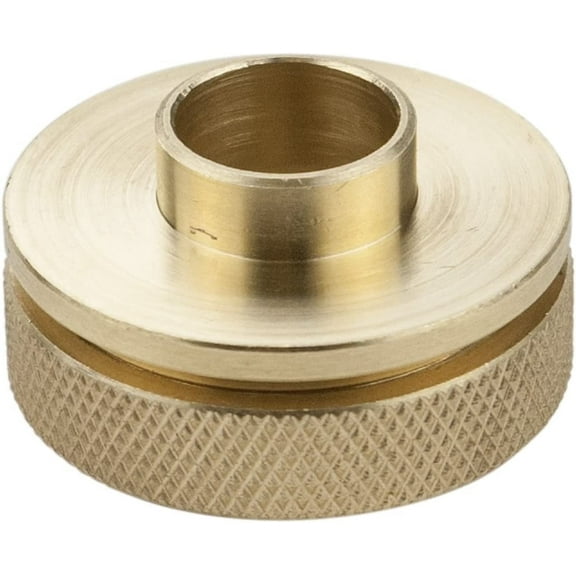 POWERTEC 5/8" Solid Brass Short Shank Router Template Guide Bushing and Lock Nut. Fits PORTER-CABLE Style Router Base Plate. Works on Router Templates for Woodworking, Dovetail Jig, Box Joint (71166)