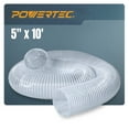 thumbnail image 1 of POWERTEC 5" x 10' Dust Collection Hose, 5 Inch Dust Collector Hose for Woodworking and Wood Shop Dust Collection System, 70220, 1 of 9