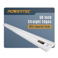 thumbnail image 1 of POWERTEC 50 Inch Straight Edges, Straight to Within .003'' Over 50'' Machined Flat, Precision Woodworking Tools for Table Saw, Router Table, MDF Workbench Top, Jointers, and Planers (71503), 1 of 6