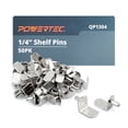 thumbnail image 1 of POWERTEC 50PK 1/4-Inch Shelf Pins, L-Shaped Bracket Style, Cabinet Shelf Pegs, Shelf Support Pegs, Nickel, QP1304, 1 of 8