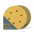 thumbnail image 1 of POWERTEC 50PK 120 Grit, 6-Inch 6 Hole Hook and Loop Sanding Discs for Random Orbital Sander (45212G-50), 1 of 7