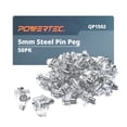 thumbnail image 1 of POWERTEC 50PK 5mm Clear Shelf Pegs, Shelf Pins Support Pegs for Shelves, Kitchen Cabinet Shelf, Bookshelf, Closet and Furniture, Nickel Plated Shelf Holders Metal Pin Peg (QP1502), 1 of 8