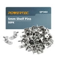 POWERTEC 50PK 5mm Shelf Pegs, LShaped Bracket with Hole Shelf Pins