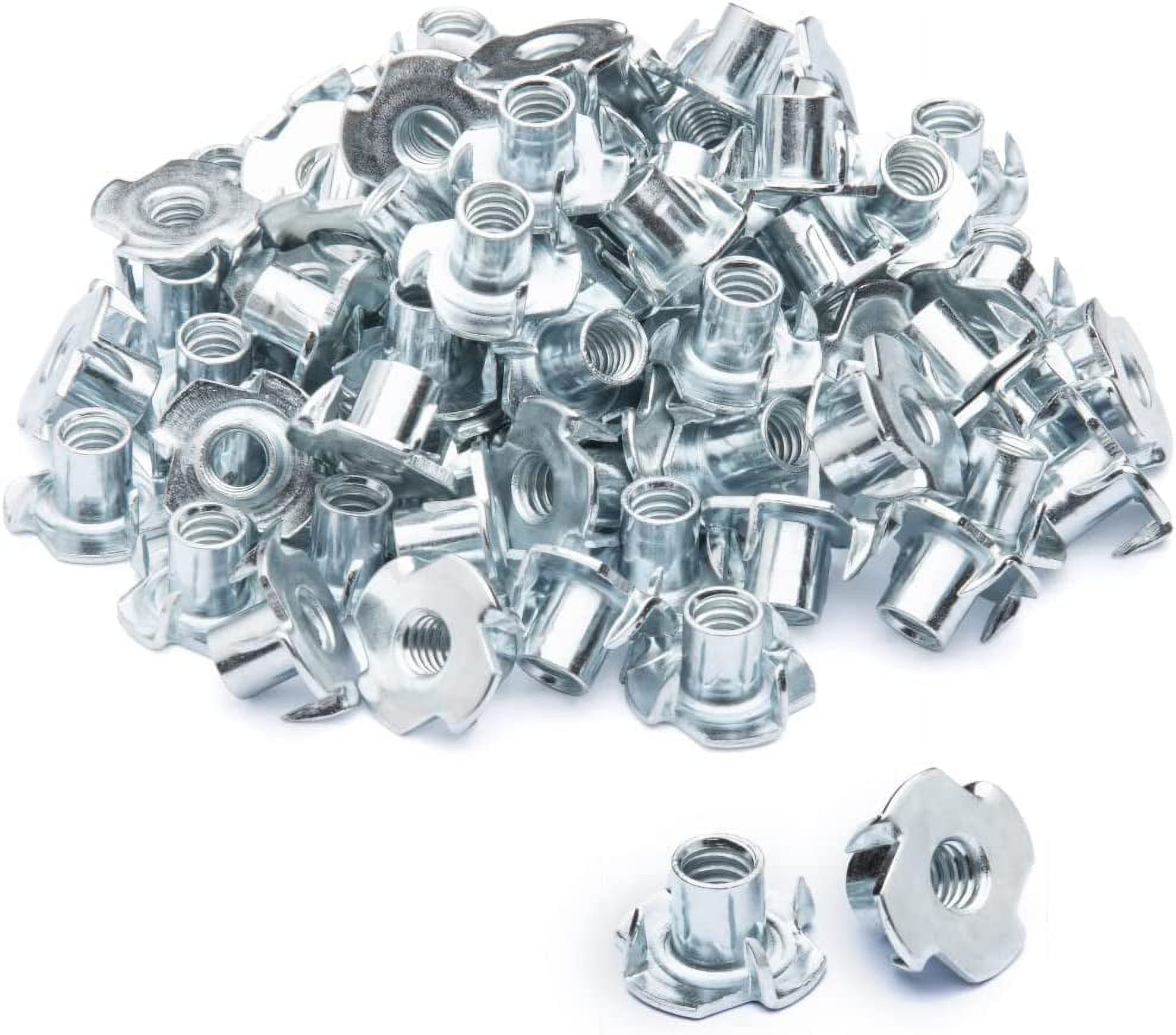 POWERTEC 50Pack Pronged Tee Nuts 1/4 inch - 20 by 7/16-inch (QTN1113) - image 1 of 5