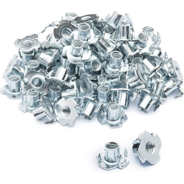 POWERTEC 50Pack Pronged Tee Nuts 1/4 inch - 20 by 7/16-inch (QTN1113)