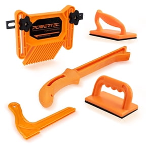 POWERTEC 5PK Tandem Featherboard and Push Sticks, Push Blocks Fits Table Saws, Router Tables, Band Saws & Jointers, Wood Pusher Reduces Kickback & Increases Safety for Wood working Accessories, 71818