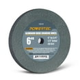 thumbnail image 1 of POWERTEC 6 Inch x 3/4 Inch Bench and Pedestal Grinding Wheels, 1/2 Arbor, 80 Grit, Aluminum Oxide Bench Grinder Wheel for Bench Grinder, 15518, 1 of 6