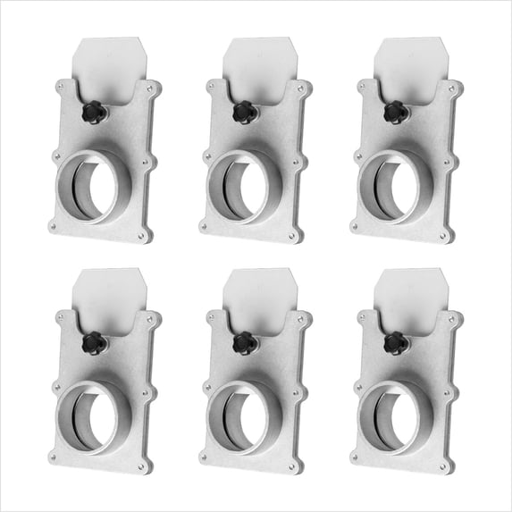 POWERTEC 6PK 2-1/2-Inch Aluminum Blast Gate for Dust Collector, Dust Collection Fittings (70134-P6)