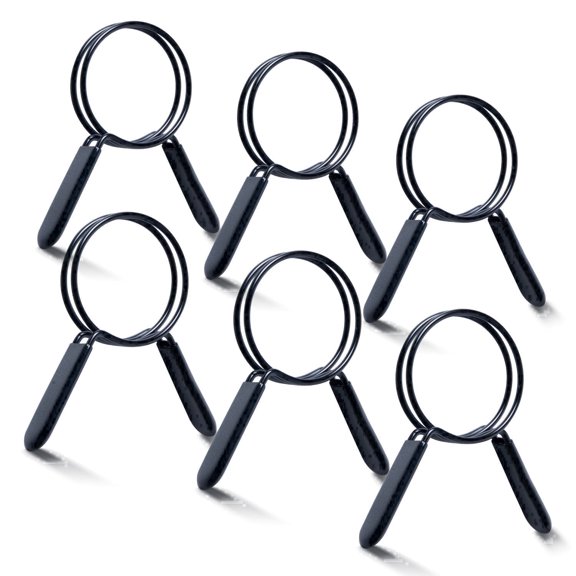 POWERTEC 6PK 2-1/2 Inch Double Loop Hose Clamps for Dust Collection Hose and Dryer Vent Hose, Quick Release Spring Clamps for Dust Collector and Dust Collection Fittings (70390-P3N)