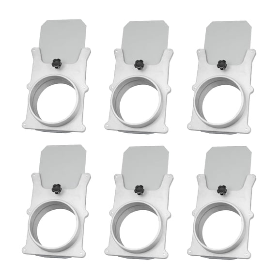 POWERTEC 6PK 4 inch Aluminum Blast Gate for Dust Collector, Dust Collection Fittings (70135-P6)