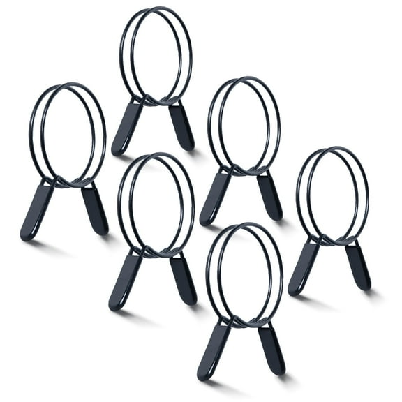 POWERTEC 6PK 5 Inch Double Loop Hose Clamps for Dust Collection Hose and Dryer Vent Hose, Quick Release Spring Clamps for Dust Collector and Dust Collection Fittings, 70410-P3N