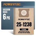 thumbnail image 1 of POWERTEC 6PK Stanley 25-1238/ Porter Cable PCX18301-4B, SL18301-3B 4 Gallon Vacuum Bags, Replacement Filter Bags for Stanley & Porter Cable (75051-P2), 1 of 7