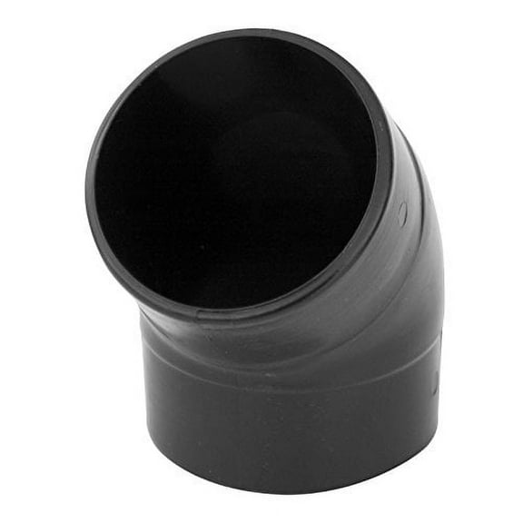 POWERTEC 2-1/2" 45 Degree Elbow - ABS Plastic Right Angle Dust Collector Connector (Black), 70182