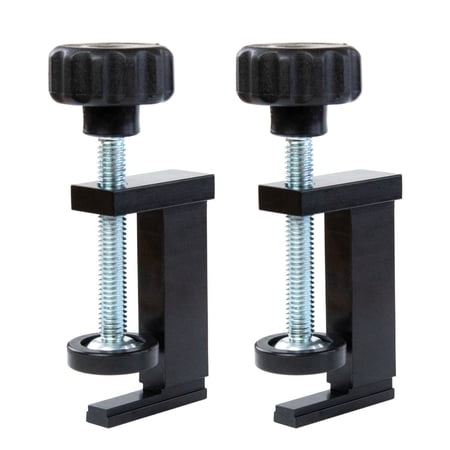 POWERTEC 2PK T Track Clamp for T Track Accepting 1/4” T bolt/Hex Bolts & 5/16" T Bolt, Hold Down Clamp for Track Saw Guide Rail, T Track, 1/4" T Track, Combo T Track, Multi T Track Fence (71439)