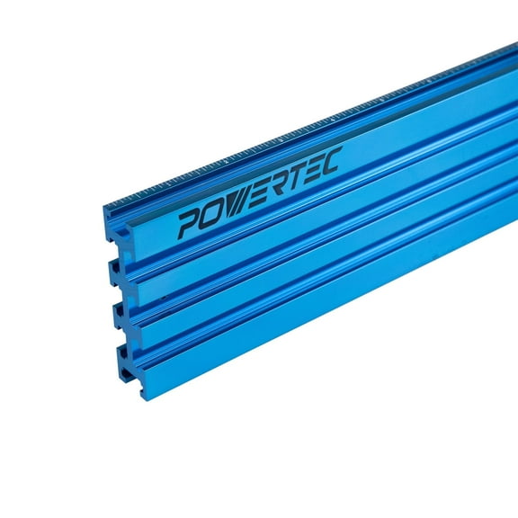 POWERTEC 71489 Multi T-Track Fence with Laser Measure Left to Right, 3” High x 24" Long Multi Track
