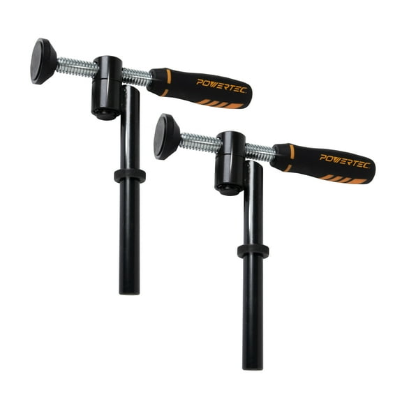 POWERTEC 71774-P2 180 Variable Screw Clamp, Quick-Acting Swivel, Fits 3/4" Bench Dog Holes, Woodworking Clamps Series - 2PK