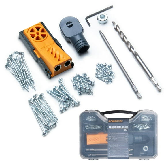 POWERTEC Pocket Hole Jig Kit, 1 Set, 71845