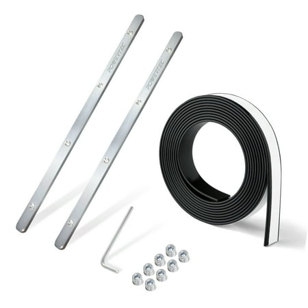 POWERTEC 72045 Track Saw Guide Rail Connector for Festool, Makita, DeWalt, and Triton Set of 2, and 55" Guide Rail Splinter Guard Replacement Strip