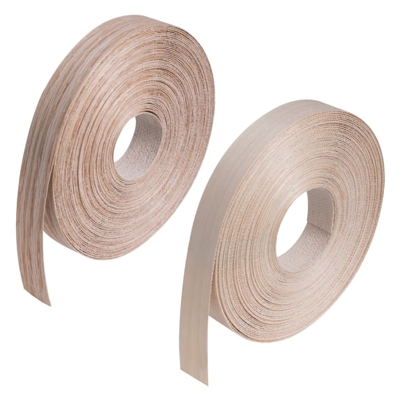 POWERTEC 72453N Edge Banding – 13/16" x 50 Ft, 2 PK, Birch and Red Oak, Pre-Glued Veneer Edging Tape Roll for Cabinet Repair, Furniture Restoration, Shelving & DIY Projects