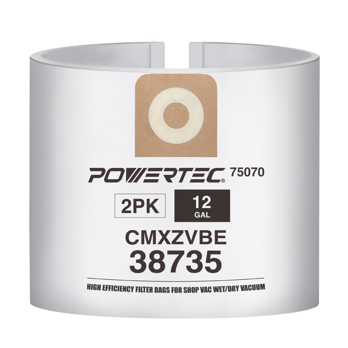 POWERTEC 75070 Filter Bags Replacement for Craftsman CMXZVBE38735 Fine