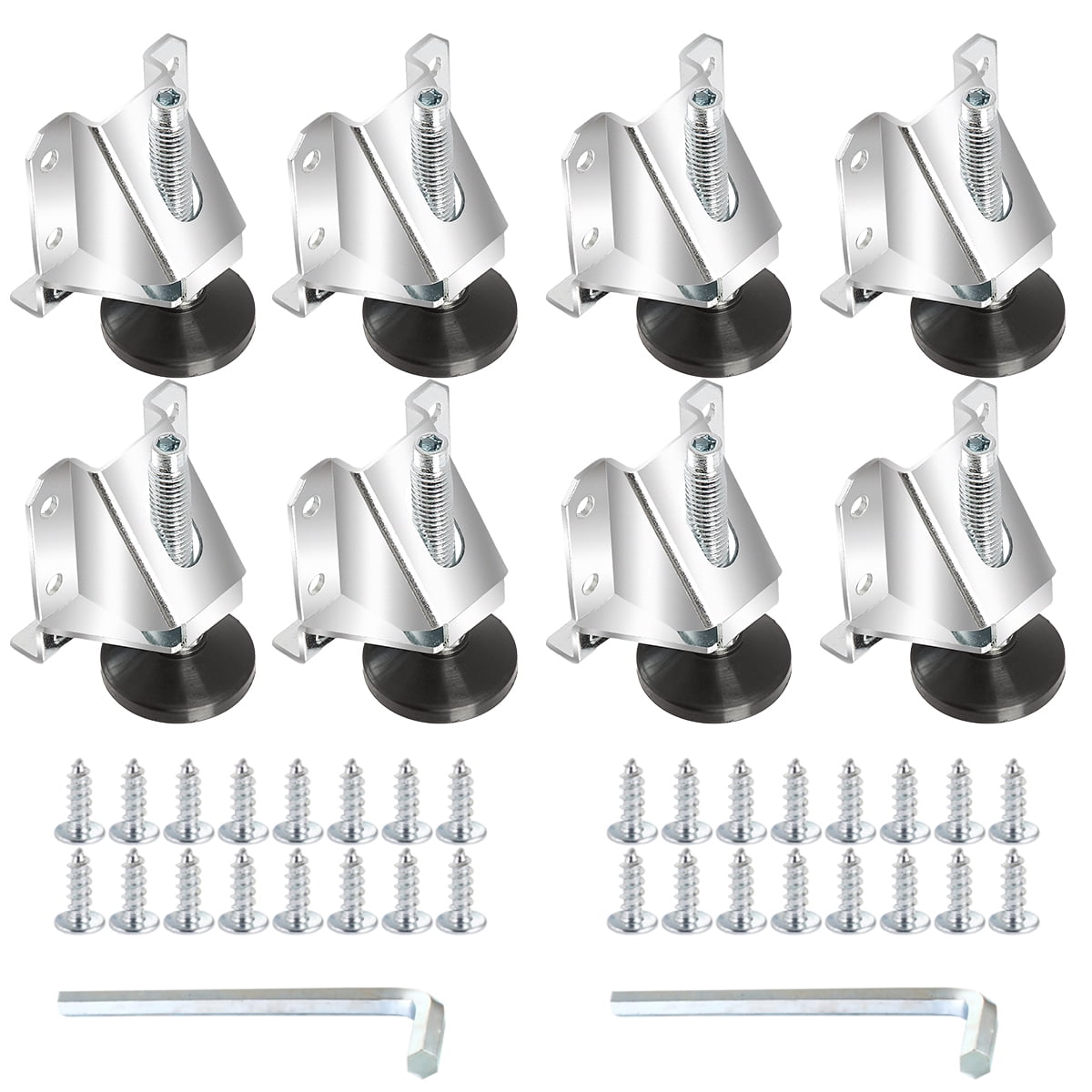 POWERTEC 8PK Leg Leveler, Adjustable Leveling Feet Kit with Screws and