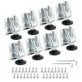 thumbnail image 1 of POWERTEC 8PK Leg Leveler, Adjustable Leveling Feet Kit with Screws and Lock Nuts, Heavy Duty Furniture Leveler with Non-Marring Pads for Tables, Cabinets, Work Benches, Furniture (71136-P2), 1 of 6