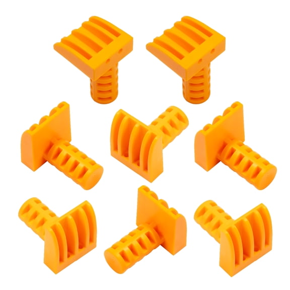 POWERTEC 8PK Low Profile Bench Dogs  Fits 3/4" Dog Holes for Workbenches, MFT Tables, and Portable Work Tables  Non-Marring Stock Stops for Woodworking (72284-P2N)