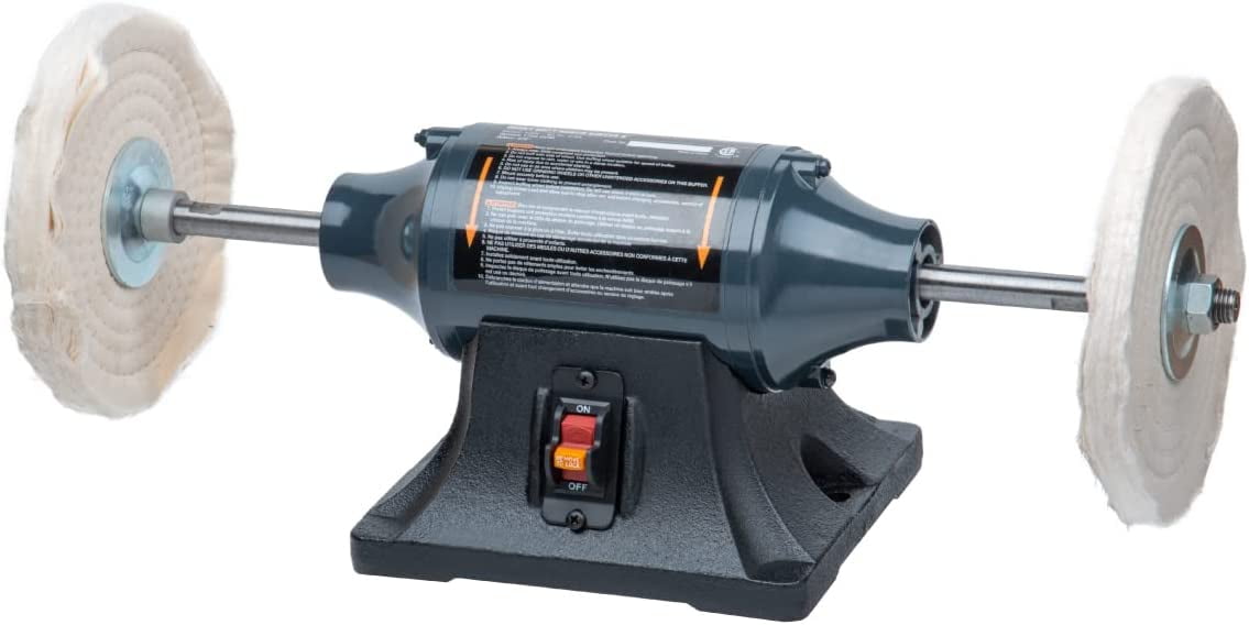 POWERTEC BF800 Slow Speed and Long Shift Bench Buffer Polisher with