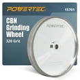 thumbnail image 1 of POWERTEC CBN Grinding Wheel 8 Inch 320 Grit, Bench Grinder Wheel for Sharpening HSS Tools, Lathe Tools & Chisel Set, 8" x 1" Wide, 5/8" Arbor Bench Grinder Wheels for Bench Grinder (15701N), 1 of 7