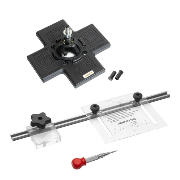 POWERTEC Cabinet Hinge and Hardware Jig Kit, Concealed Hinge Jig and Precision Marking System for Installing Pulls, Knobs, Handles on Cabinet & Drawer, and Cabinet Hinges Installation (72224N)