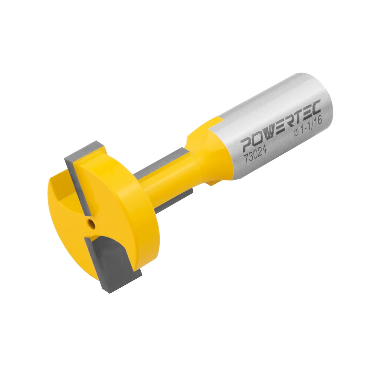POWERTEC 1-1/16" Dia. Carbide Tipped Router Bits 1/2 Shank, Woodworking T Slot Router Bits for use on CNC & Router Tool, T-Slot Cutter for t Track Bolts (73024)