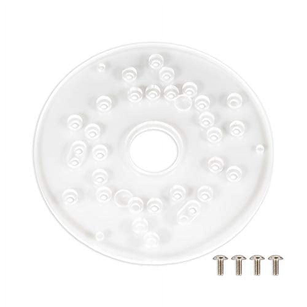 POWERTEC Dia 53/4" Router Base Plate, Clear Acrylic with Multiple