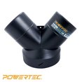 thumbnail image 1 of POWERTEC Dust Collector Y-Fitting | 6-Inch to 4-Inch Hose Reducer for Woodworking Dust Collection System (70189), 1 of 6
