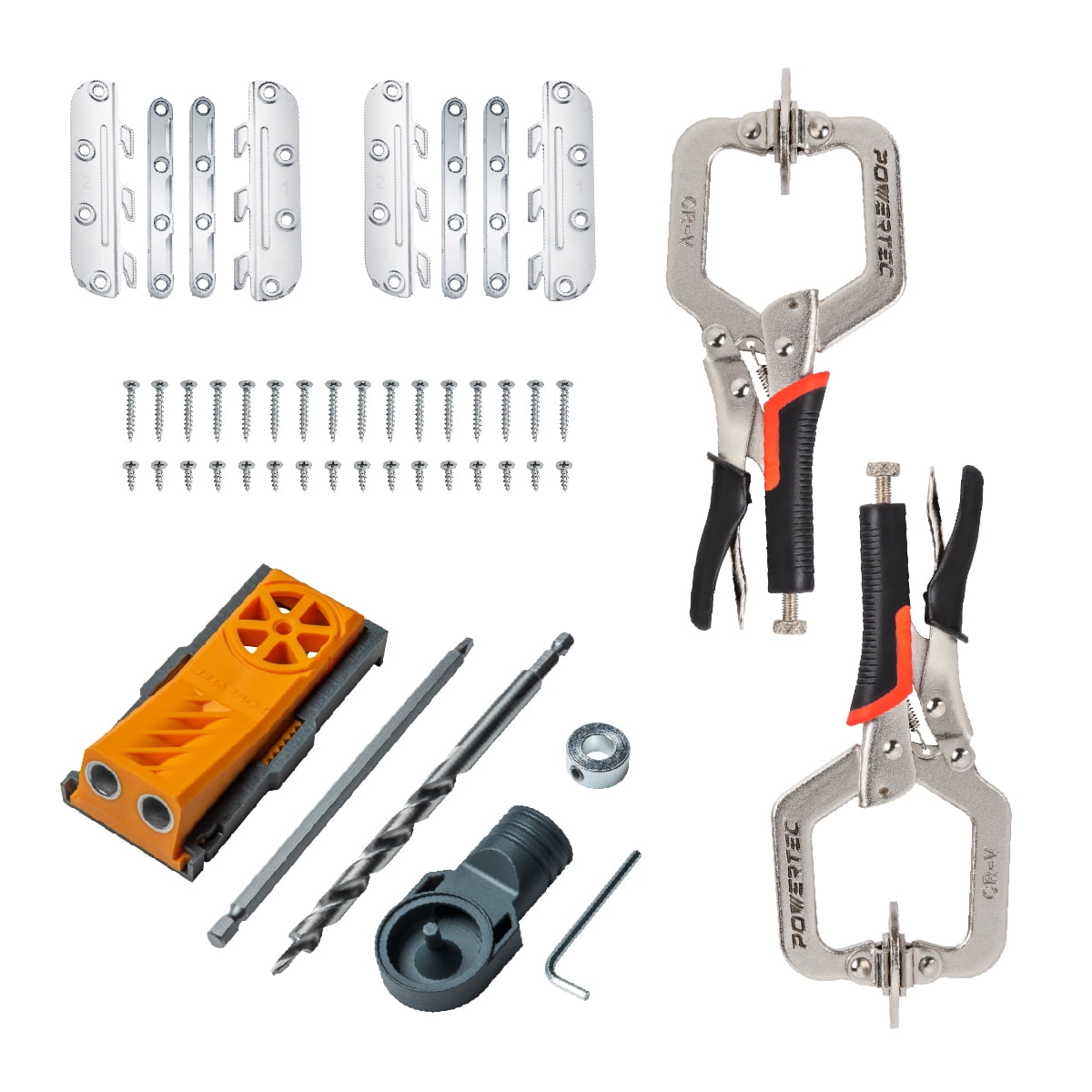 POWERTEC Pocket Hole Jig Kit with 2