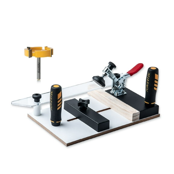 POWERTEC Rail Coping Sled with 2" Slab Flattening Router Bit, Precise Cutting for Cabinet Joints, Drawer Fronts, and Spoilboard Surfacing, Wood Milling & Planing (72257N)