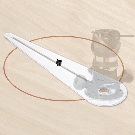 POWERTEC Circle Cutter Router Jig, 10" to 48" Cutting Range, Circle Guide Kit With Pivot Pins For Woodworking Projects (71637)