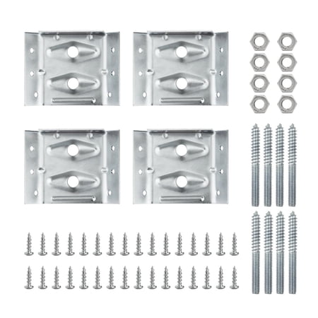 POWERTEC Set of 4, Surface Mount Corner Brackets with Mounting Hardware, Corner Braces for Table Aprons and Table Legs, 71428