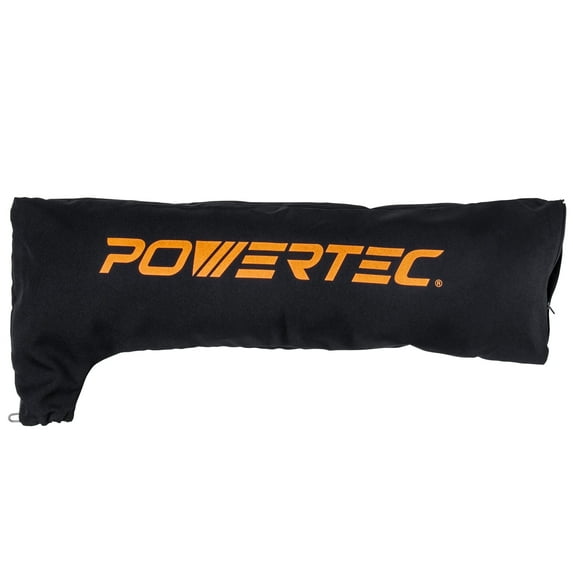 POWERTEC Table Saw Dust Collector Bag for 8-1/2", 10" Table Saw. Fits Nominal 2-1/2" Dust Ports, Hook and Loop Dust Bag w/Zipper and Spring Clasp for Easy to Attach (75074)