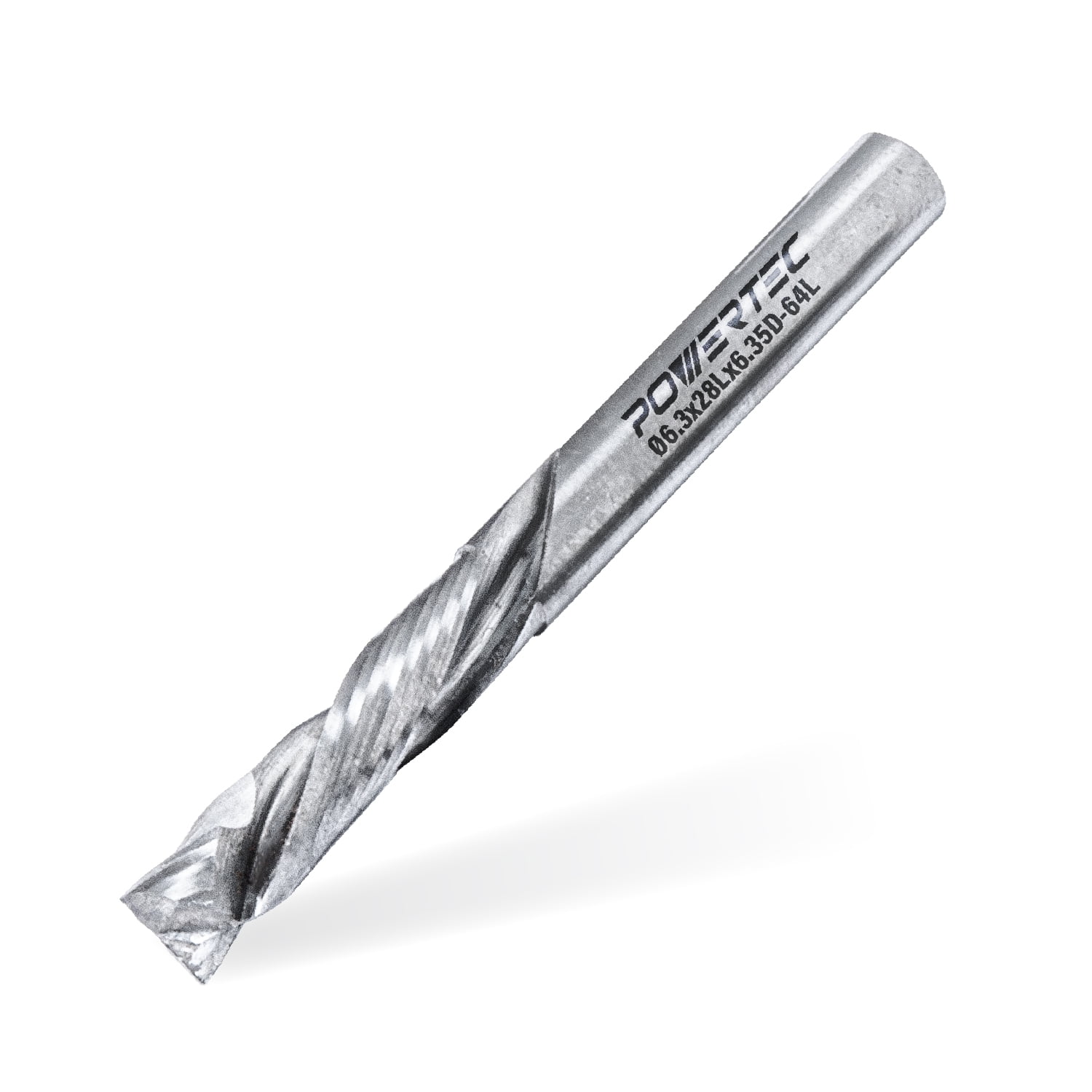 POWERTEC Up/Down Cut Compression 1/4“ Spiral Router Bit, 1/4