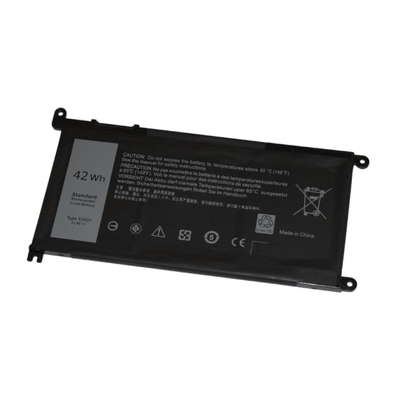 POWERWAREHOUSE 51KD7-PW 11.4V 42WH LI-ION NOTEBOOK BATTERY FOR DELL CHROMEBOOK 3180, 3189, 3100 2-in-1, 5190 2-IN-1