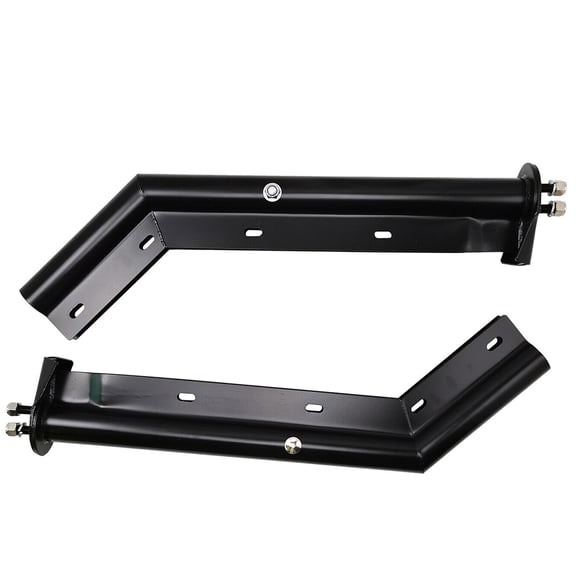 POWERWORKS Black Angled Spring Loaded Mud Flap Hanger Bracket Set 1-1/8" Bolt Spacing 27.5" Length Fit for Semi Trucks, 2 Pcs