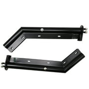 POWERWORKS Black Angled Spring Loaded Mud Flap Hanger Bracket Set 1-1/8 Bolt Spacing 27.5 Length Fit for Semi Trucks, 2 Pcs