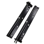POWERWORKS Black Straight Spring Loaded Mud Flap Hanger Bracket Mudflap Holder Set 1-1/8 Bolt Spacing 30 Length for Semi Trucks
