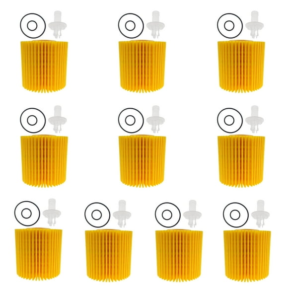 POWERWORKS Pack of 10 Engine Oil Filter Compatible with Toyota Avalon Camry Highlander RAV4 Tacoma Sienna and More Replace 04152-YZZA1,04152-31090, 04152-YZZG1