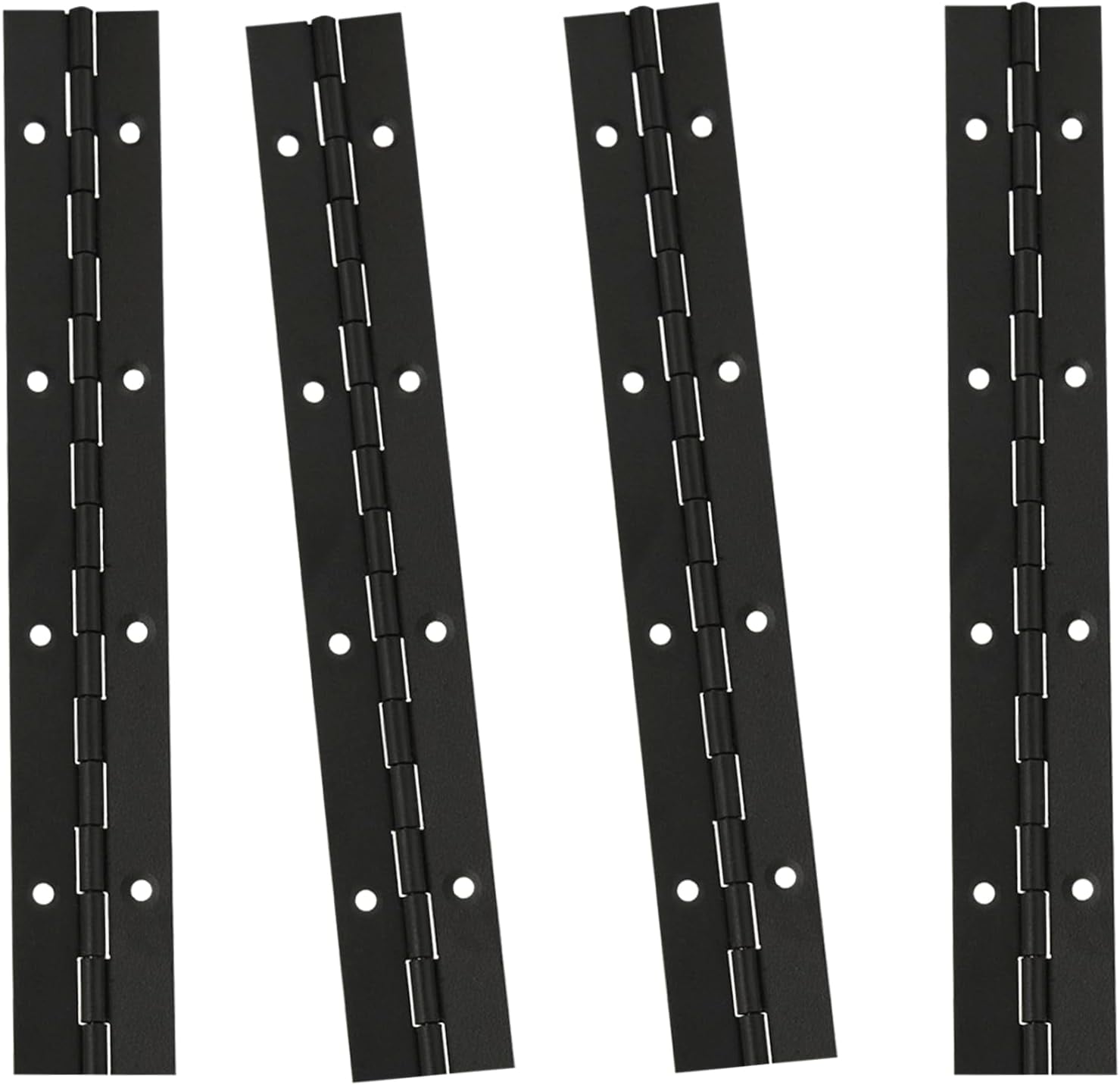 POWKOL 4 Pack Continuous & Piano Hinges, Black Stainless Steel 304