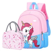 POWOFUN Kids Preschool Kindergarten Backpack Lightweight Cute Cartoon Backpack with Lunch Bag for 2-5 years old Boys Girls