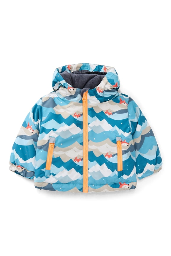 Baby Boys Insulated Fleece Jacket with Hood, Midweight, Sizes 3M-12M